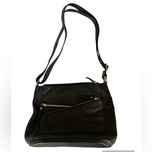 NWT Naturalizer Leather Bag Black Multiple Compartments!